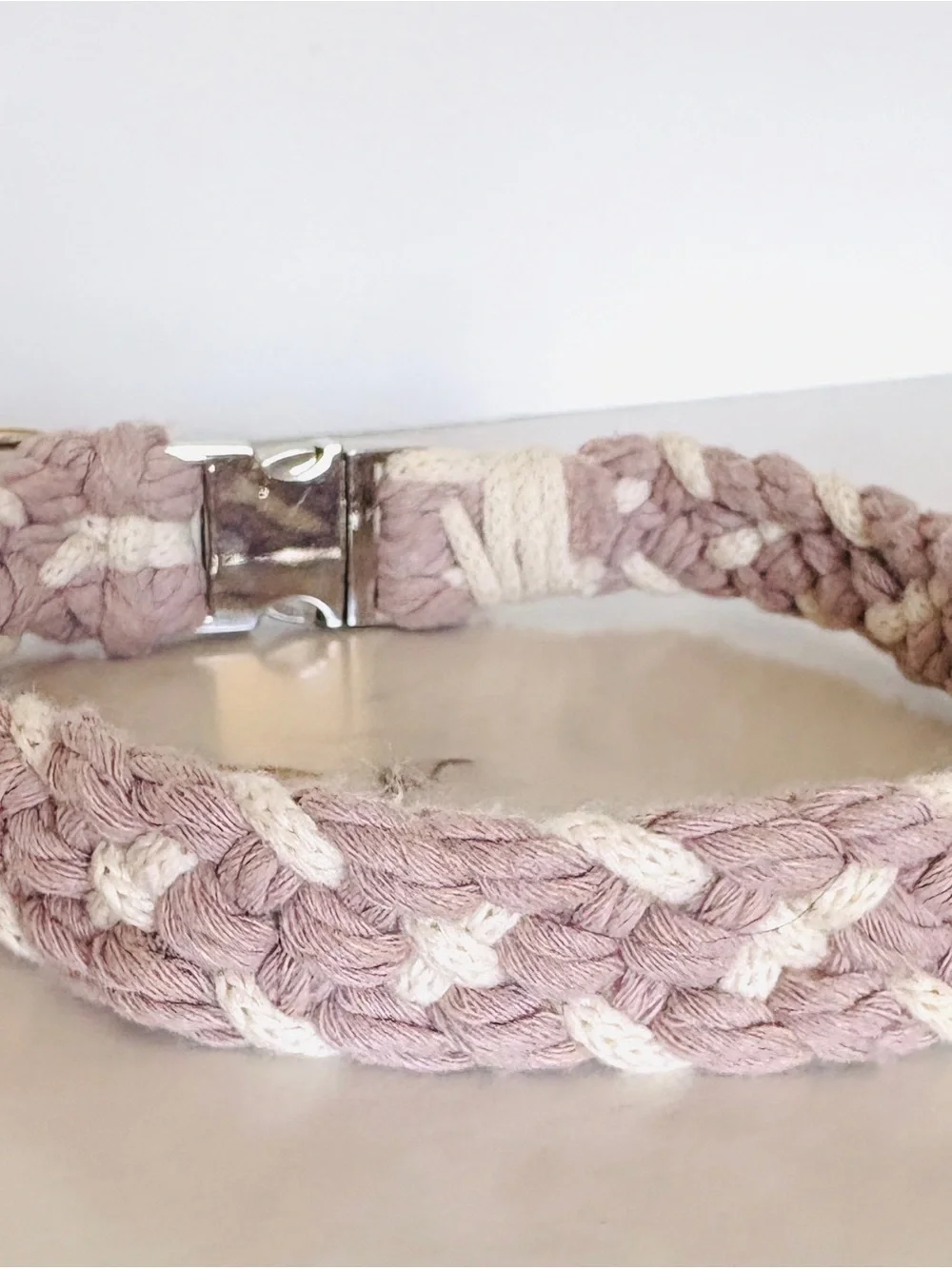 Lavender Latte Series braided Collar- Medium 17”